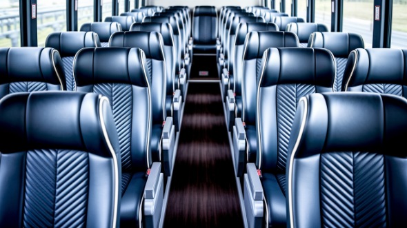 sunnyvale 50 passenger charter bus inside