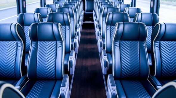 sunnyvale 56 passenger charter bus inside